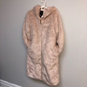 Long Teddy Pink Teddy Coat